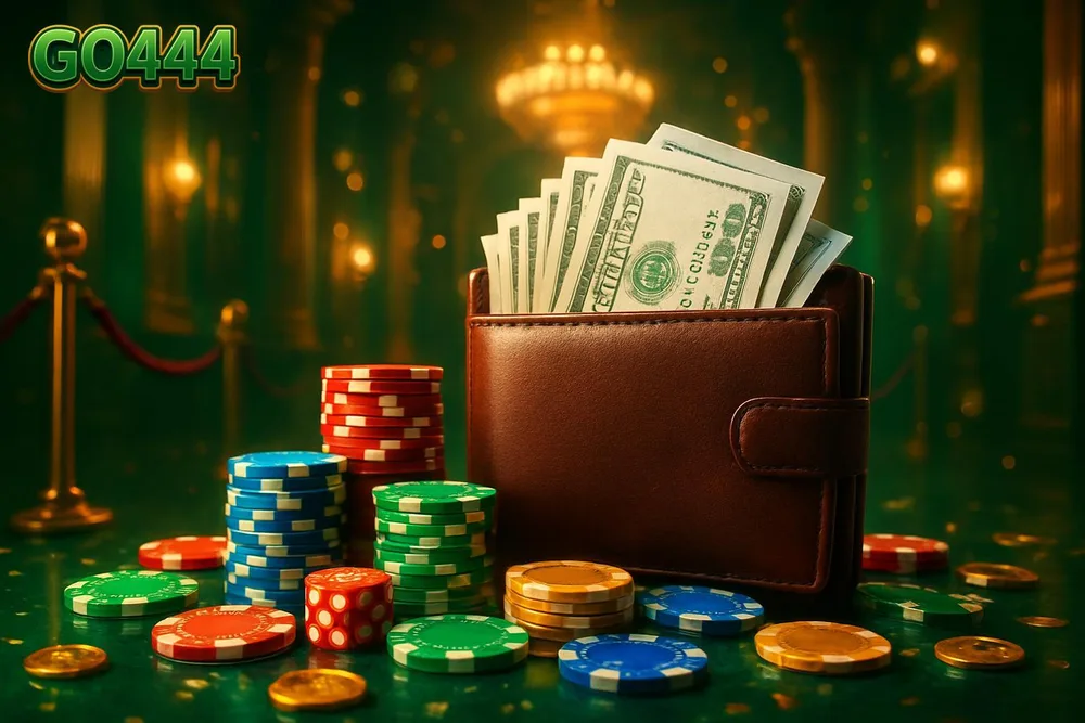 GO444 app โ leather wallet with banknotes framed by velvet ropes GO444 app โ leather wallet with banknotes framed by velvet ropes
